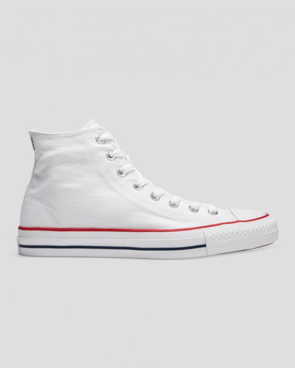 Converse Chuck Taylor All Star Pro Canvas Hvide Sko Danmark - Converse Høje Sneakers Herre - 61043JZ